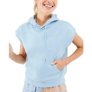 Fabletics Light Blue Sleeveless Hoodie